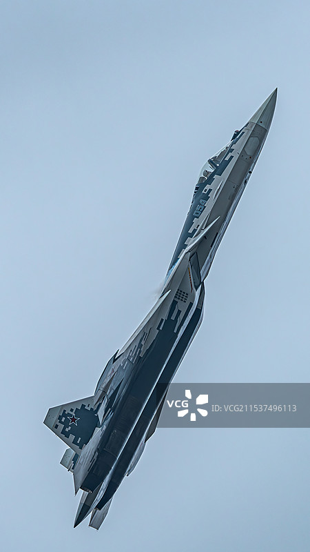 第十五届中国航展俄罗斯苏57战斗机图片素材