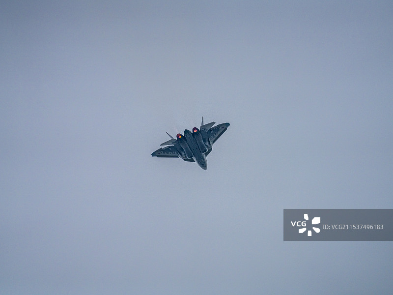 第十五届中国航展俄罗斯苏57战斗机图片素材