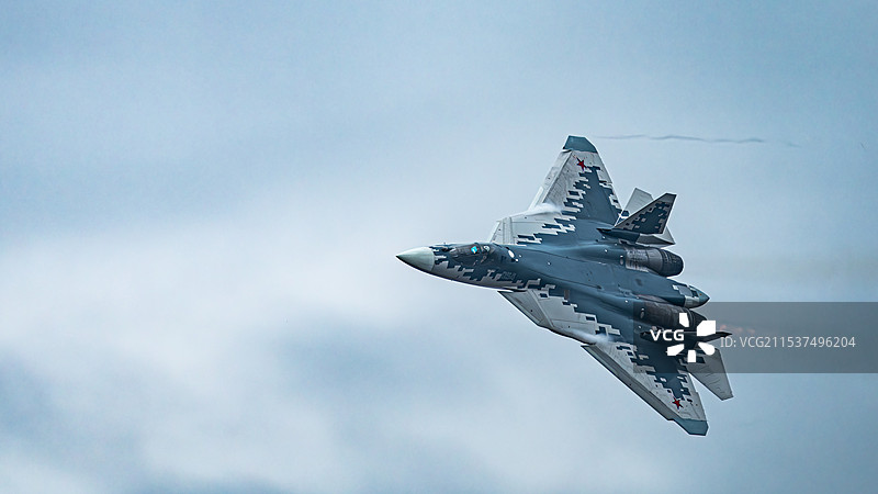 第十五届中国航展俄罗斯苏57战斗机图片素材