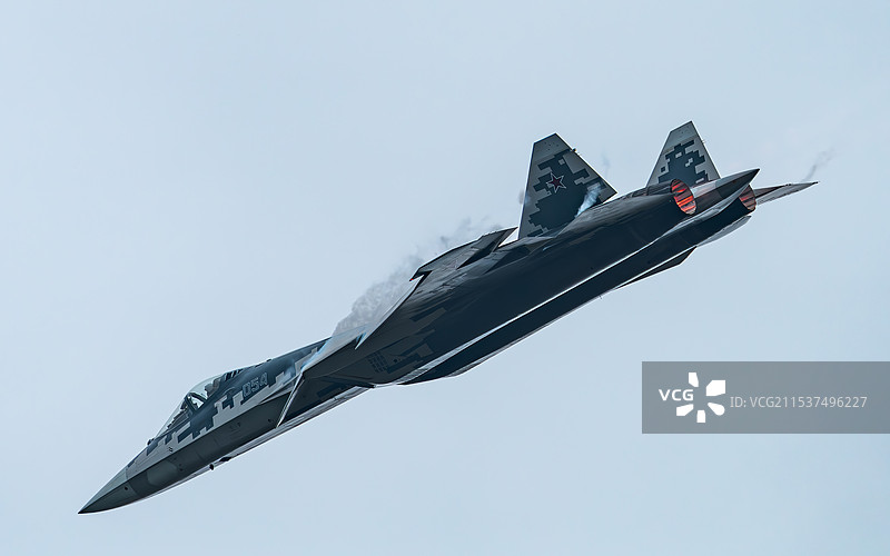 第十五届中国航展俄罗斯苏57战斗机图片素材