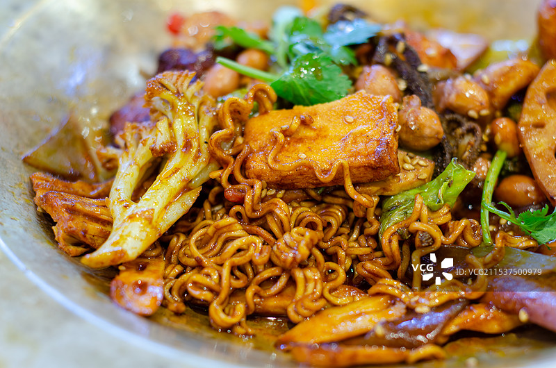 干拌麻辣烫冒菜鲜香锅美食图片素材