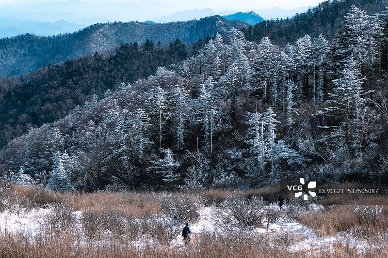 秦岭东梁雪景图片素材