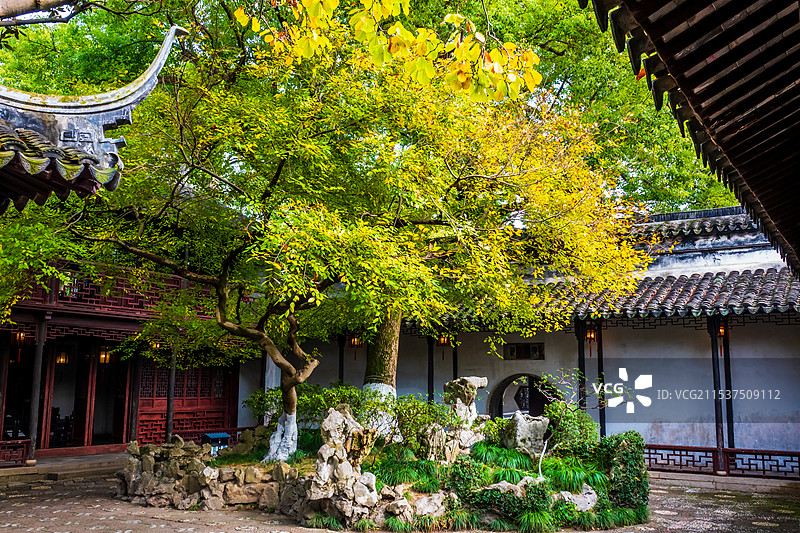 苏州园林之同里古镇退思园图片素材