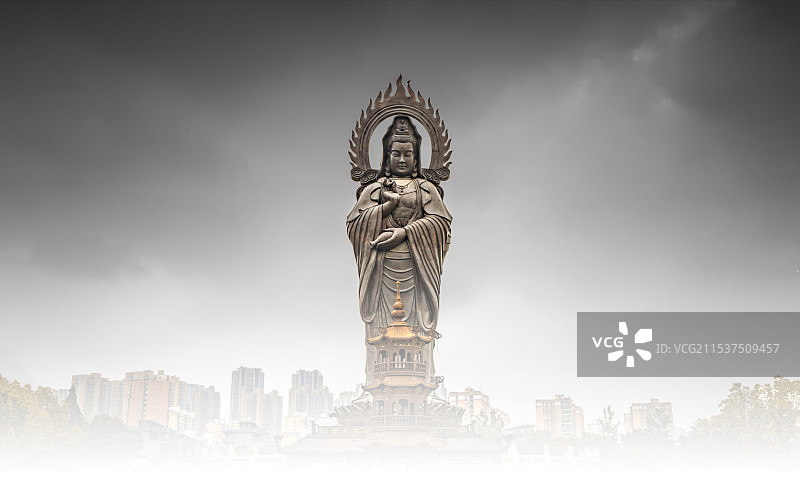 归元禅寺双面观音图片素材