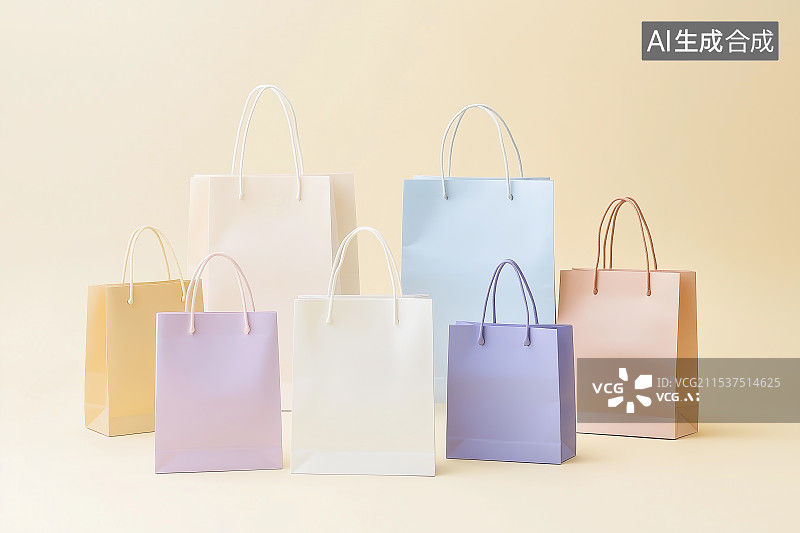 【AI数字艺术】时尚购物袋图片素材