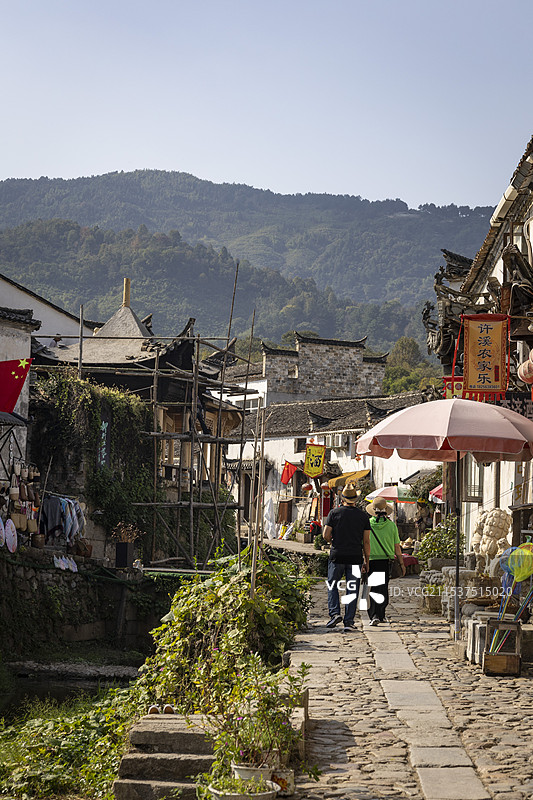 查济古镇街道图片素材