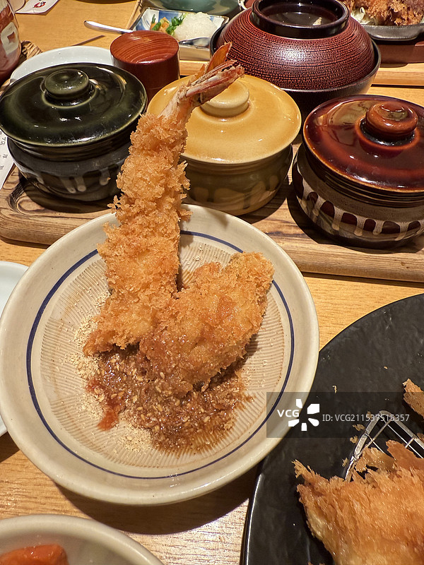 日式晚餐—天妇罗图片素材