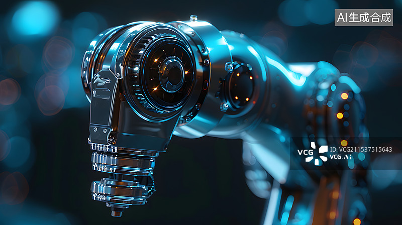 【AI数字艺术】物流园工厂内机械臂机器人图片素材