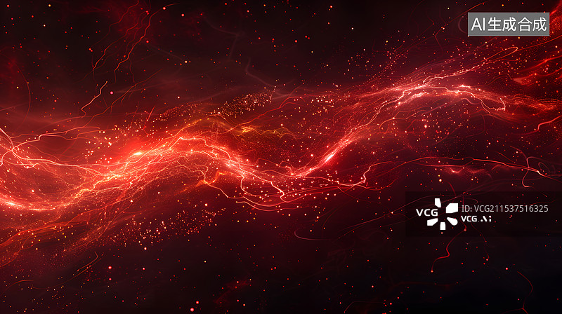 【AI数字艺术】抽象彩色粉尘爆炸在黑色背景上图片素材