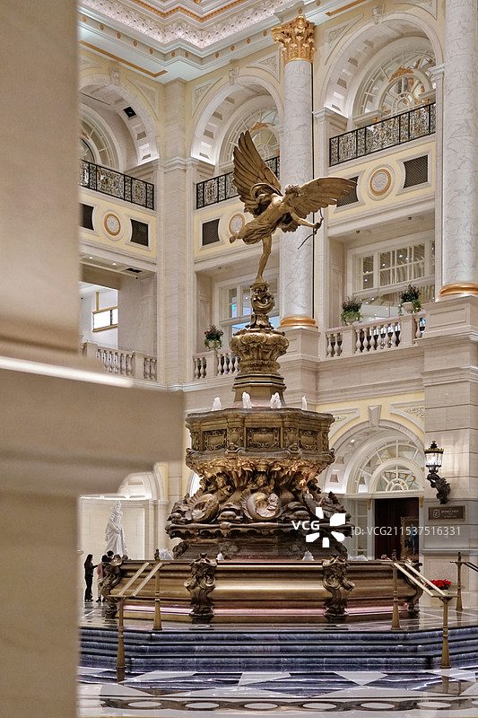 澳门伦敦人酒店，大堂天使雕像图片素材