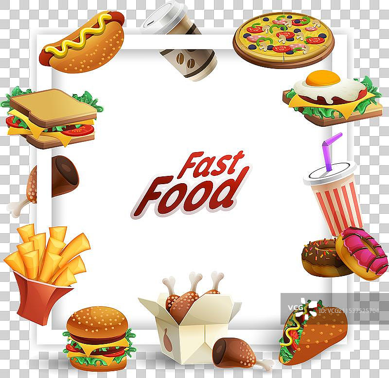 快餐卡通画面图片素材