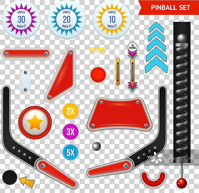 弹球元素透明图标集图片素材