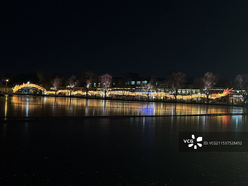 北京什刹海的龙灯图片素材