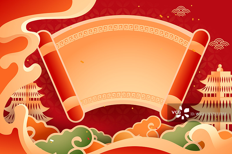 卡通蛇年新年元旦春节过年迎财神春运出行拜年消费电商年货节红包家人亲子团圆聚餐年夜饭中国风国潮矢量插画图片素材