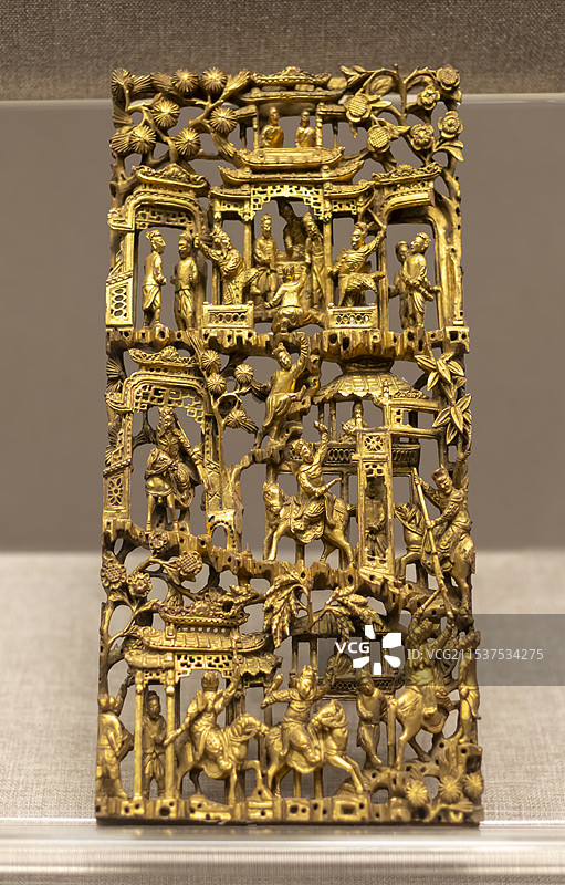 通雕黄飞虎反五关龛楣花 清代 广东省博物馆图片素材