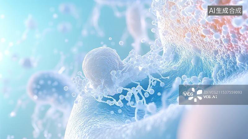【AI数字艺术】细胞免疫反应图片素材