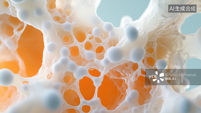 【AI数字艺术】细胞结构的微观视图图片素材