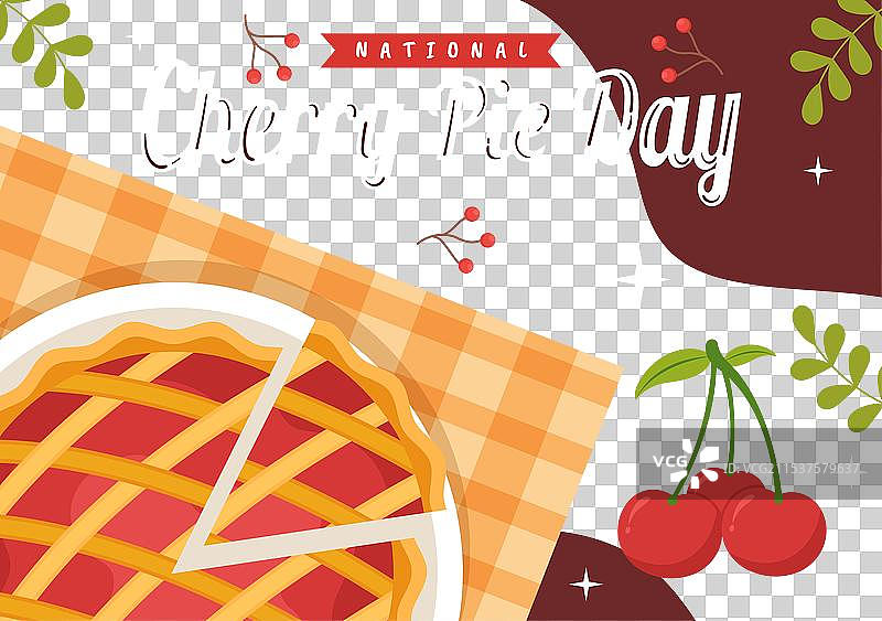 2月20日的全国樱桃派日与美食图片素材