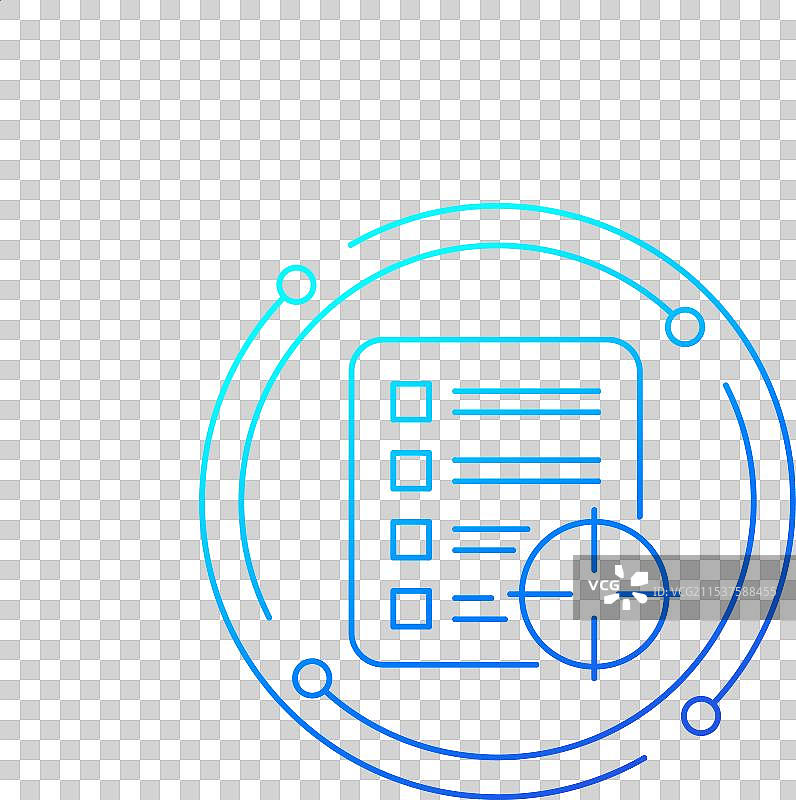 目标图标与线性设计的检查清单图片素材