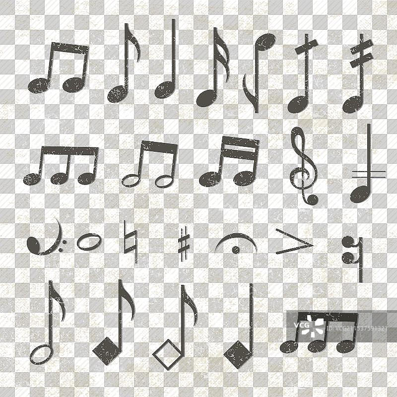 笔记图标集图片素材