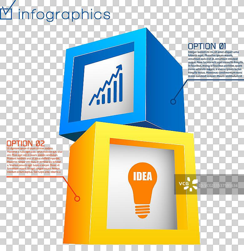 三维彩色抽象商业信息图表图片素材