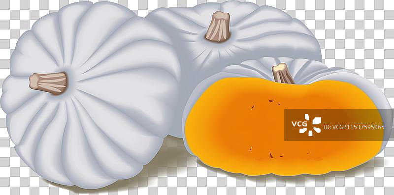 整只和半只白色瓦伦西亚南瓜图片素材