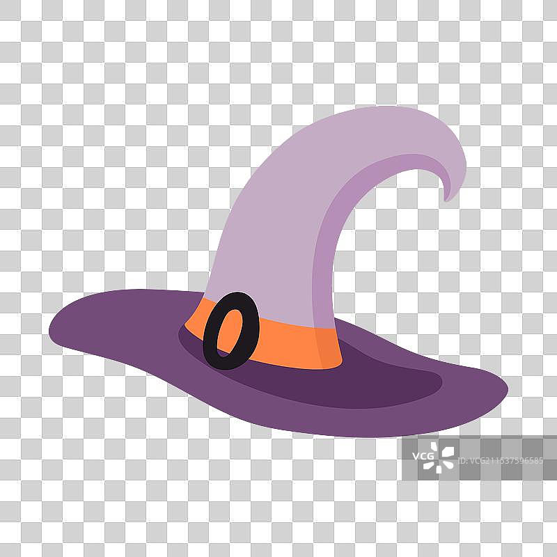 卡通可爱的女巫帽元素在万圣节中图片素材