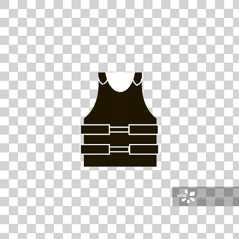 时尚设计的防弹背心图标图片素材