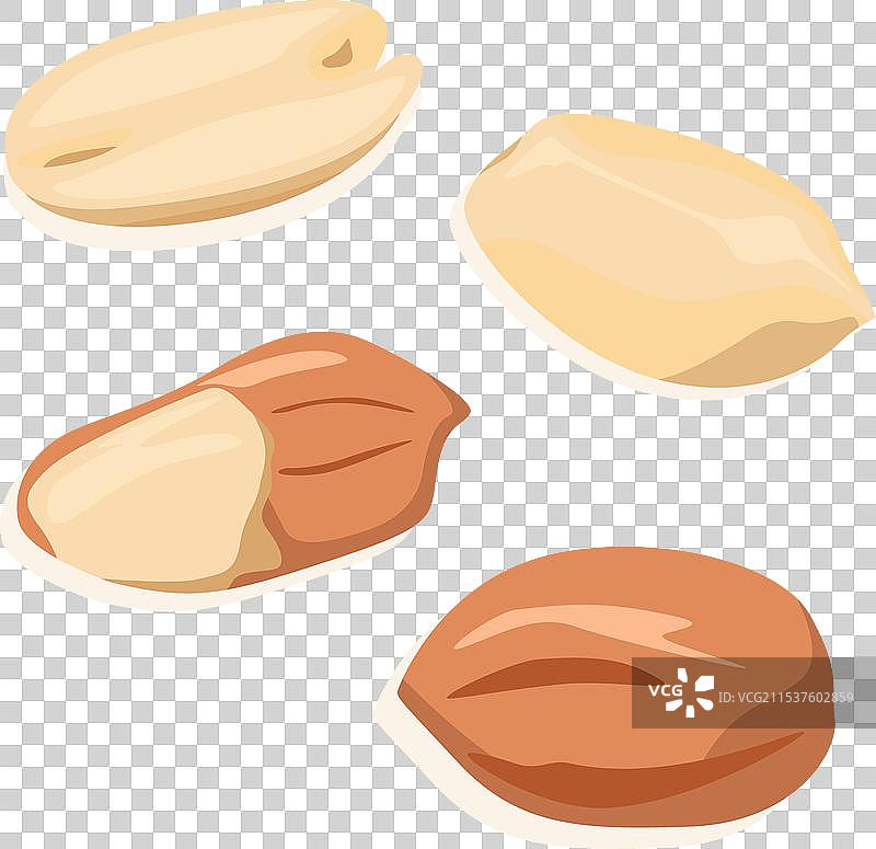 带壳和去壳的花生仁图片素材