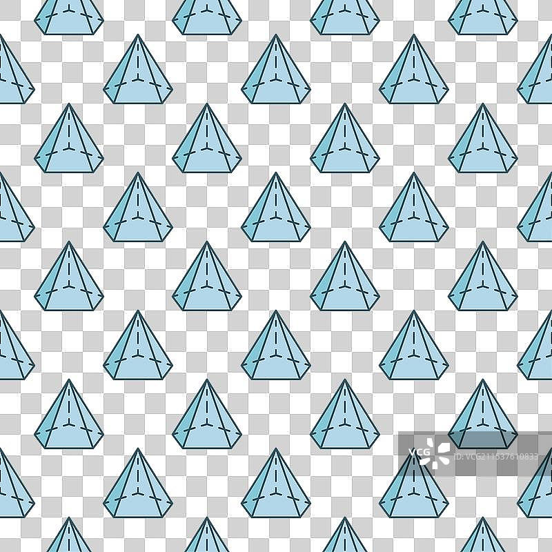 五边锥形蓝色无缝图案图片素材