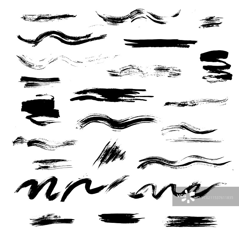 一组手绘的纹理磨损设计元素图片素材