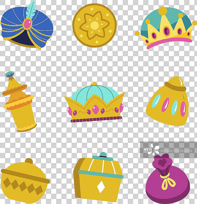 三贤士元素孤立在白色背景上图片素材