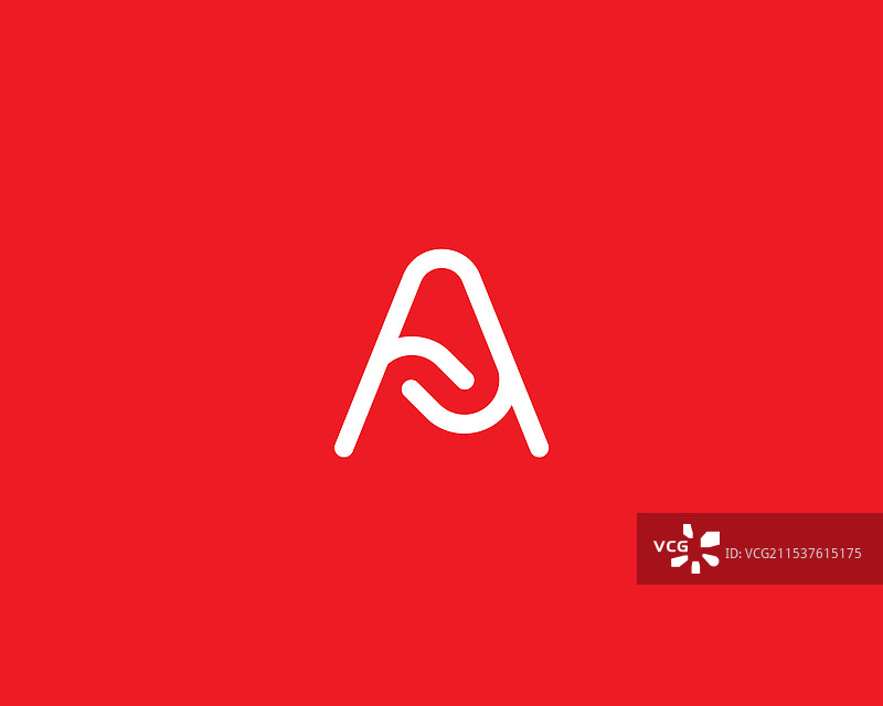 创意波浪线条字母A标志图片素材