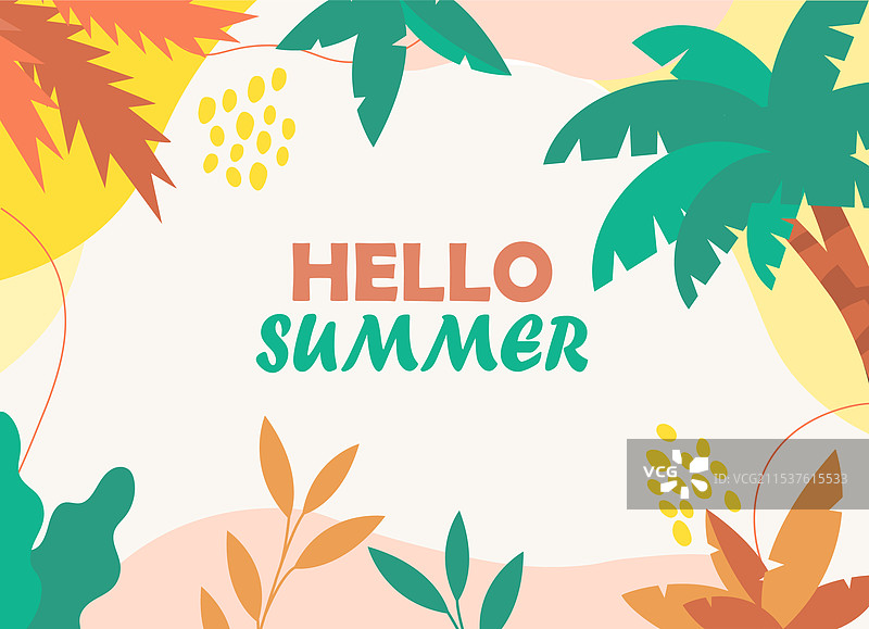 你好，夏天海报图片素材