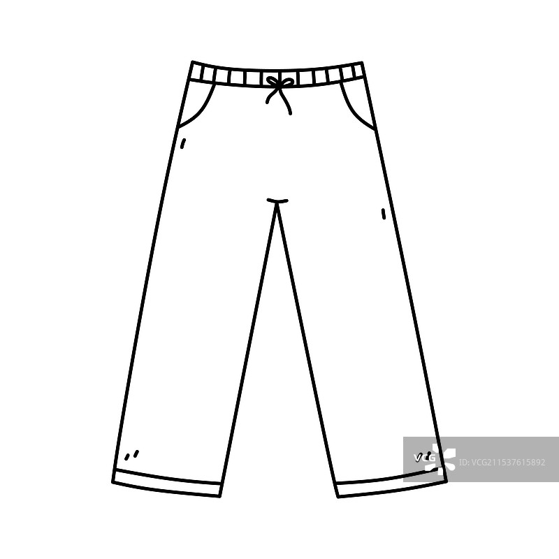 白色背景上的男士裤子图片素材