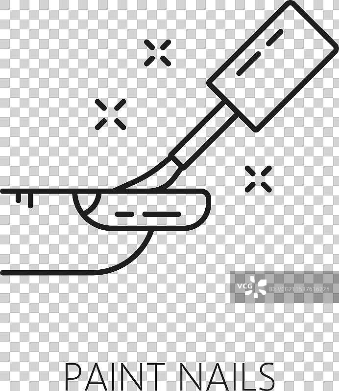 美甲服务的指甲油图标，手部护理图片素材