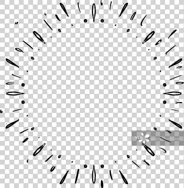 手绘星爆的涂鸦草图风格图片素材