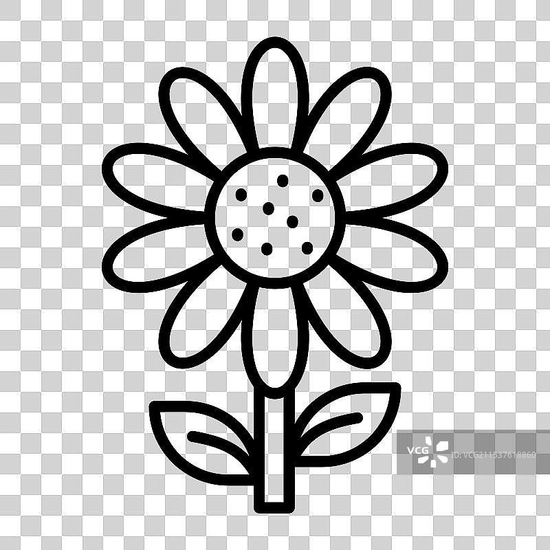 现代风格的向日葵花园花朵图标图片素材