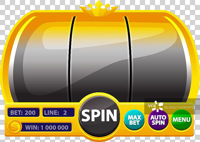 老虎机幸运空槽旋转轮图片素材