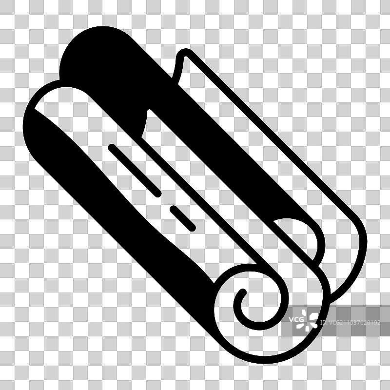 现代风格的肉桂调料图标图片素材