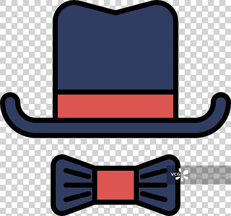 一个戴着帽子和蝴蝶结领带的男人图片素材