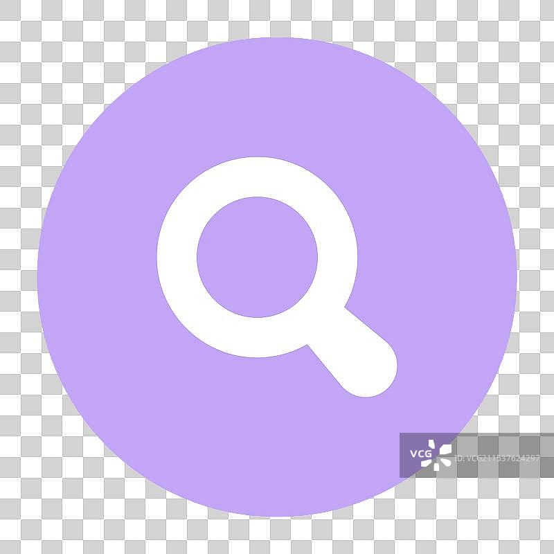 可编辑的实心风格放大镜图标设计图片素材