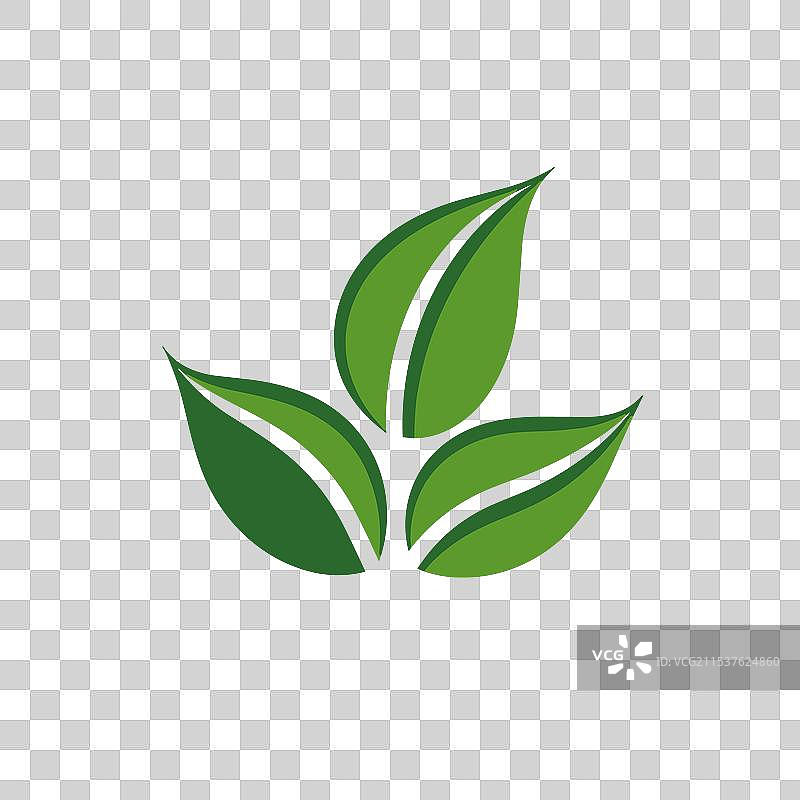 可持续产品填充绿色标志图片素材