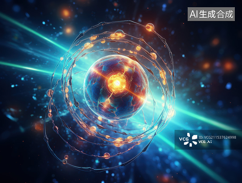 【AI数字艺术】量子世界微观景象图片素材