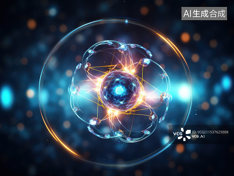 【AI数字艺术】量子世界微观景象图片素材
