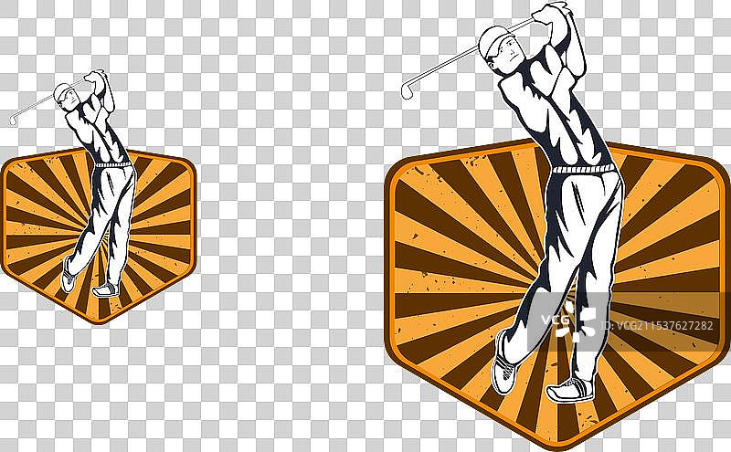 高尔夫球杆模型复古设计图片素材