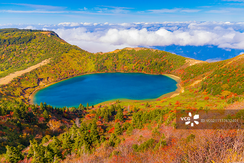 福岛县五色沼，日本图片素材