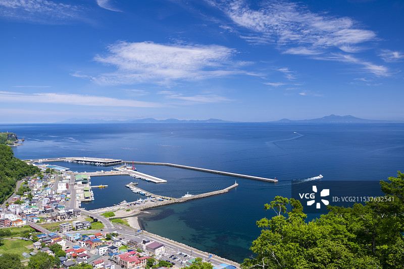 日本北海道的罗臼港图片素材