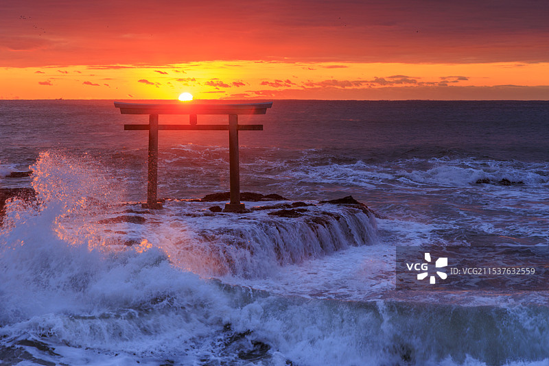 茨城县大洗磯崎神社图片素材