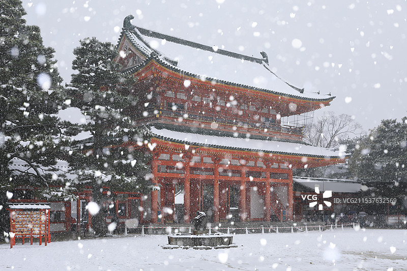 平安神宫，日本京都府图片素材